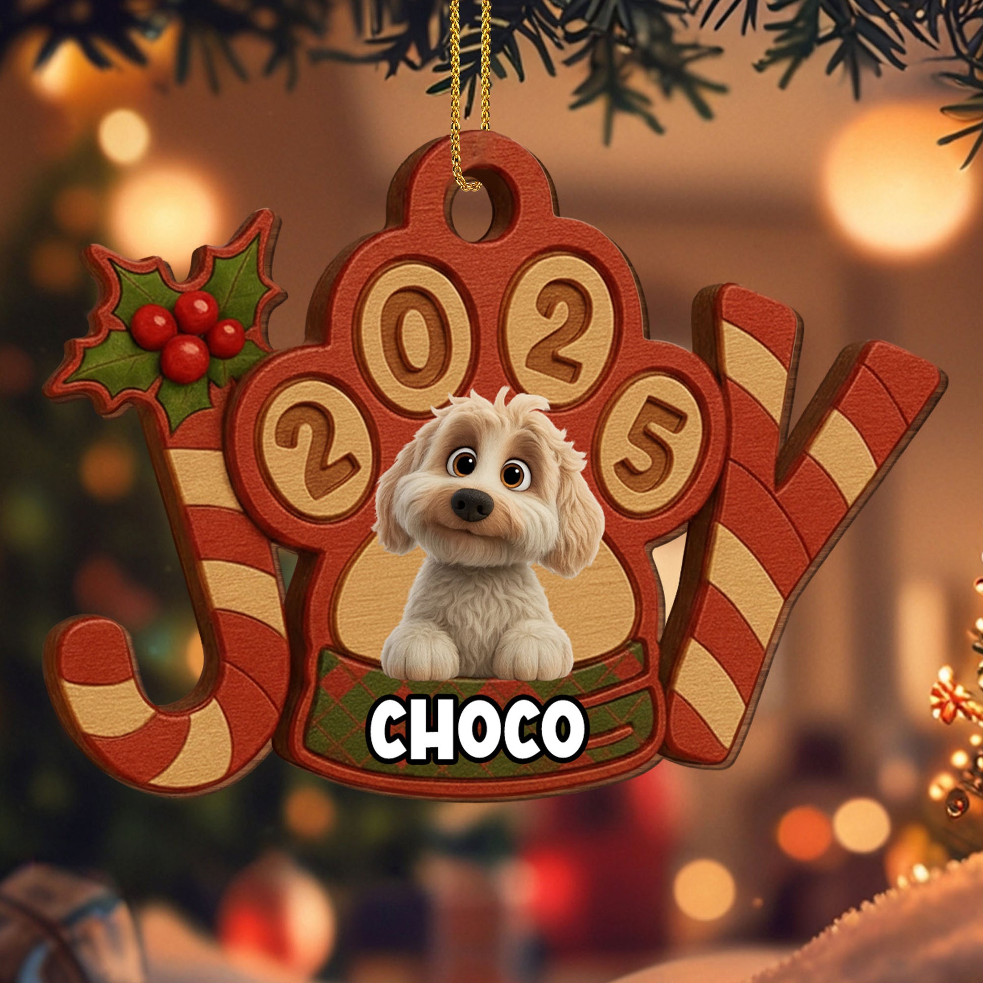 Celebrate Your Furry Friend, Dog, Holly, Candy Cane