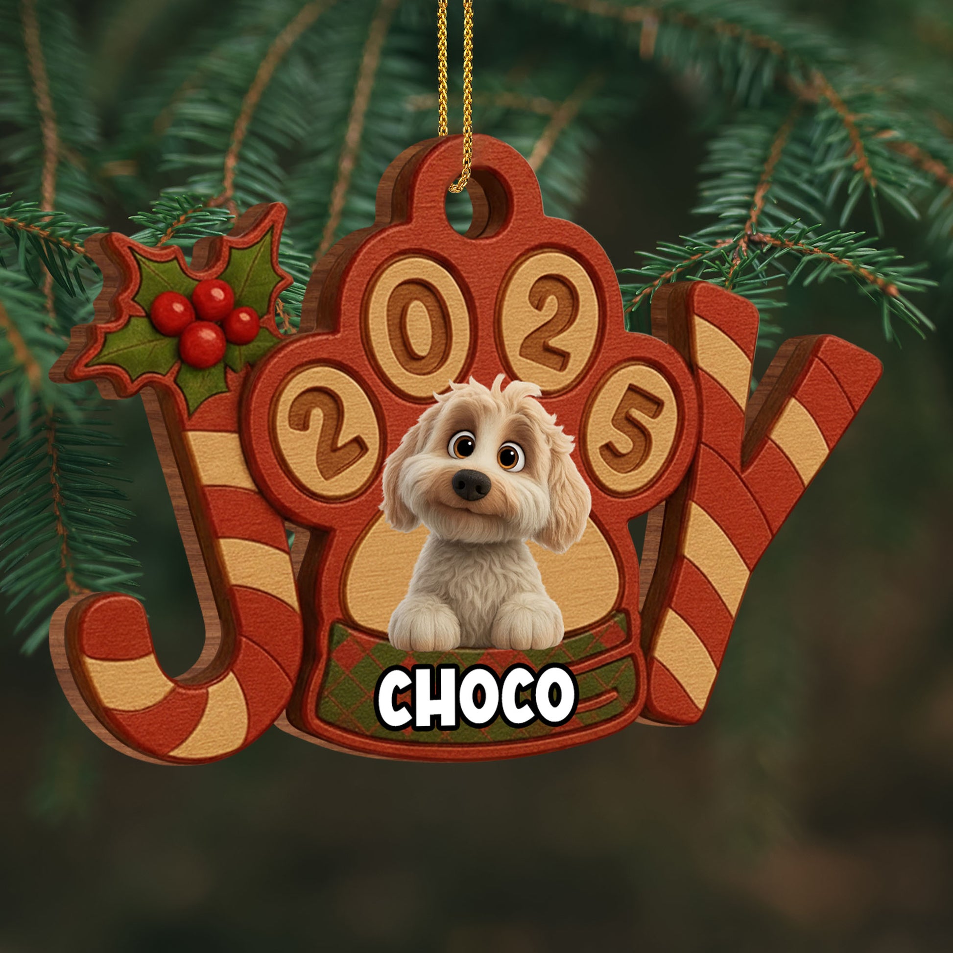 Celebrate Your Furry Friend, Dog, Holly, Candy Cane