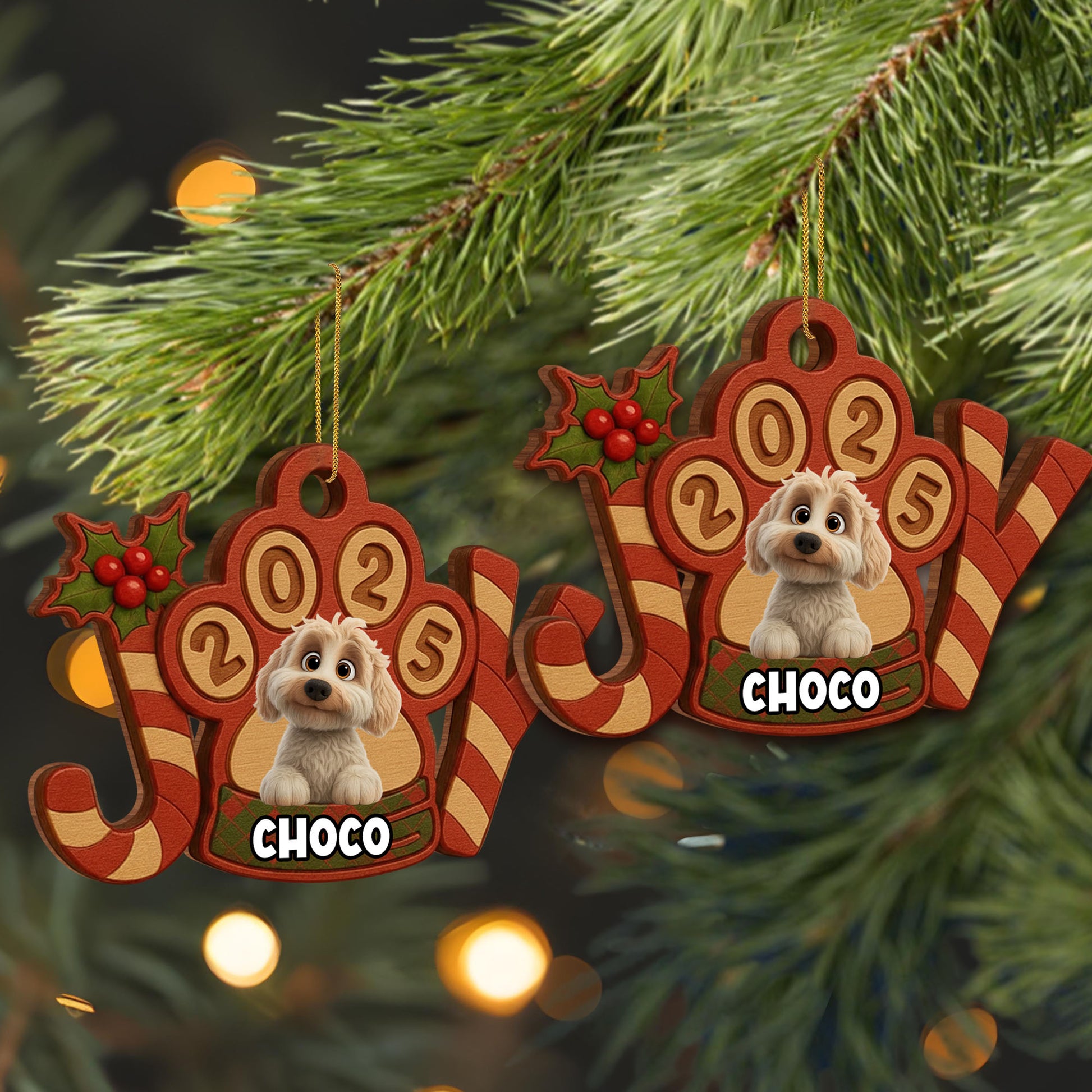 Celebrate Your Furry Friend, Dog, Holly, Candy Cane