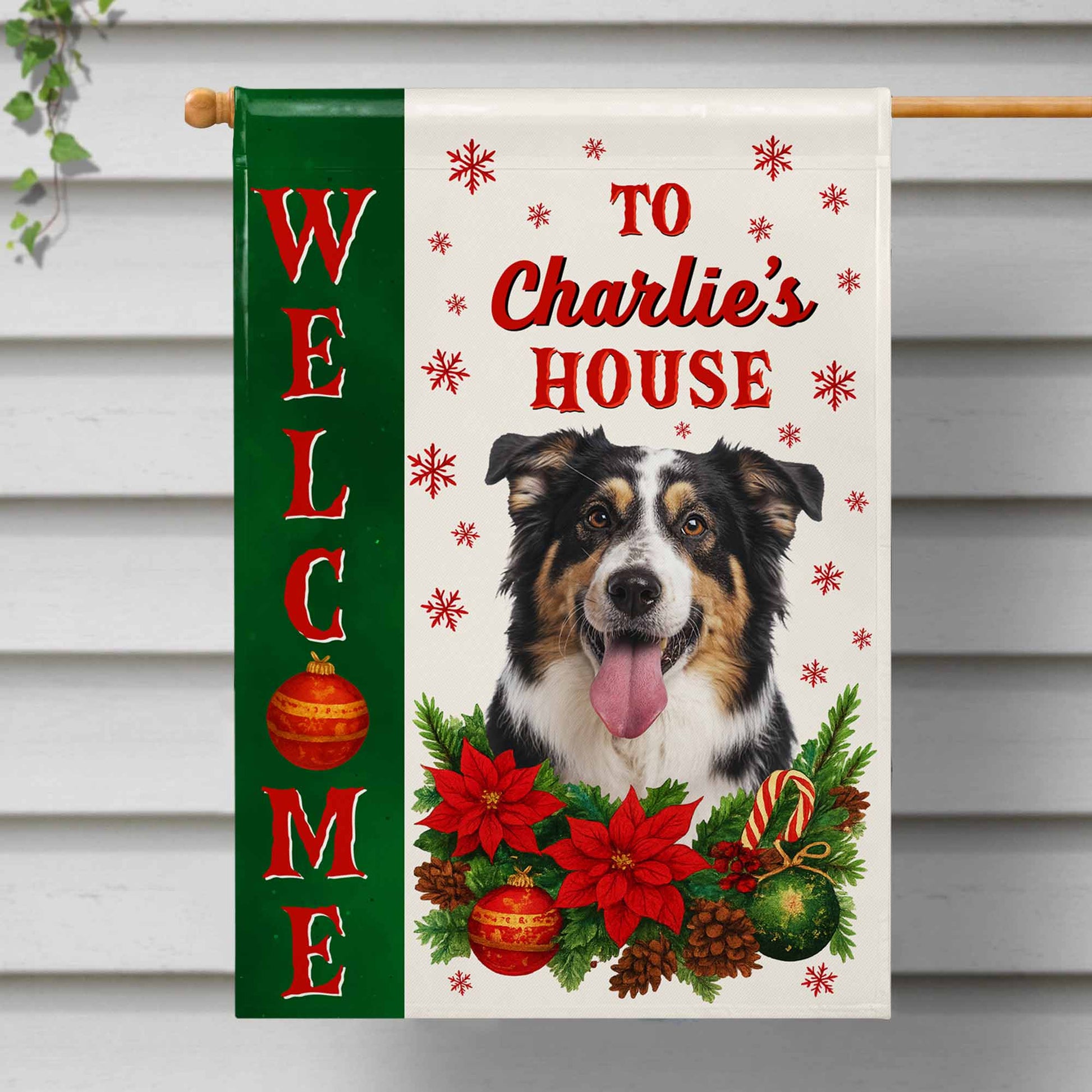 Welcome To Your Customized Holiday Home With Dog And Festive Decor