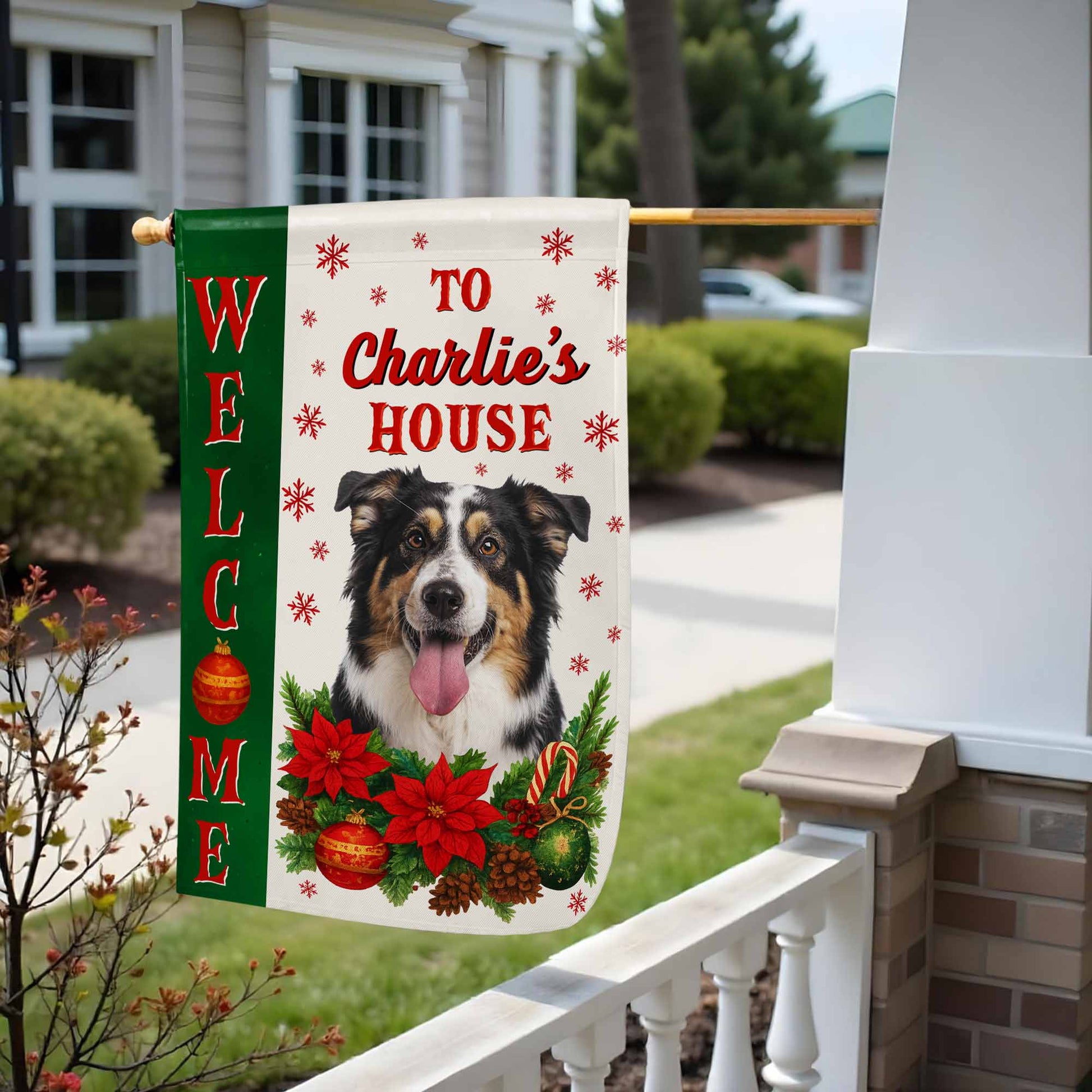 Welcome To Your Customized Holiday Home With Dog And Festive Decor