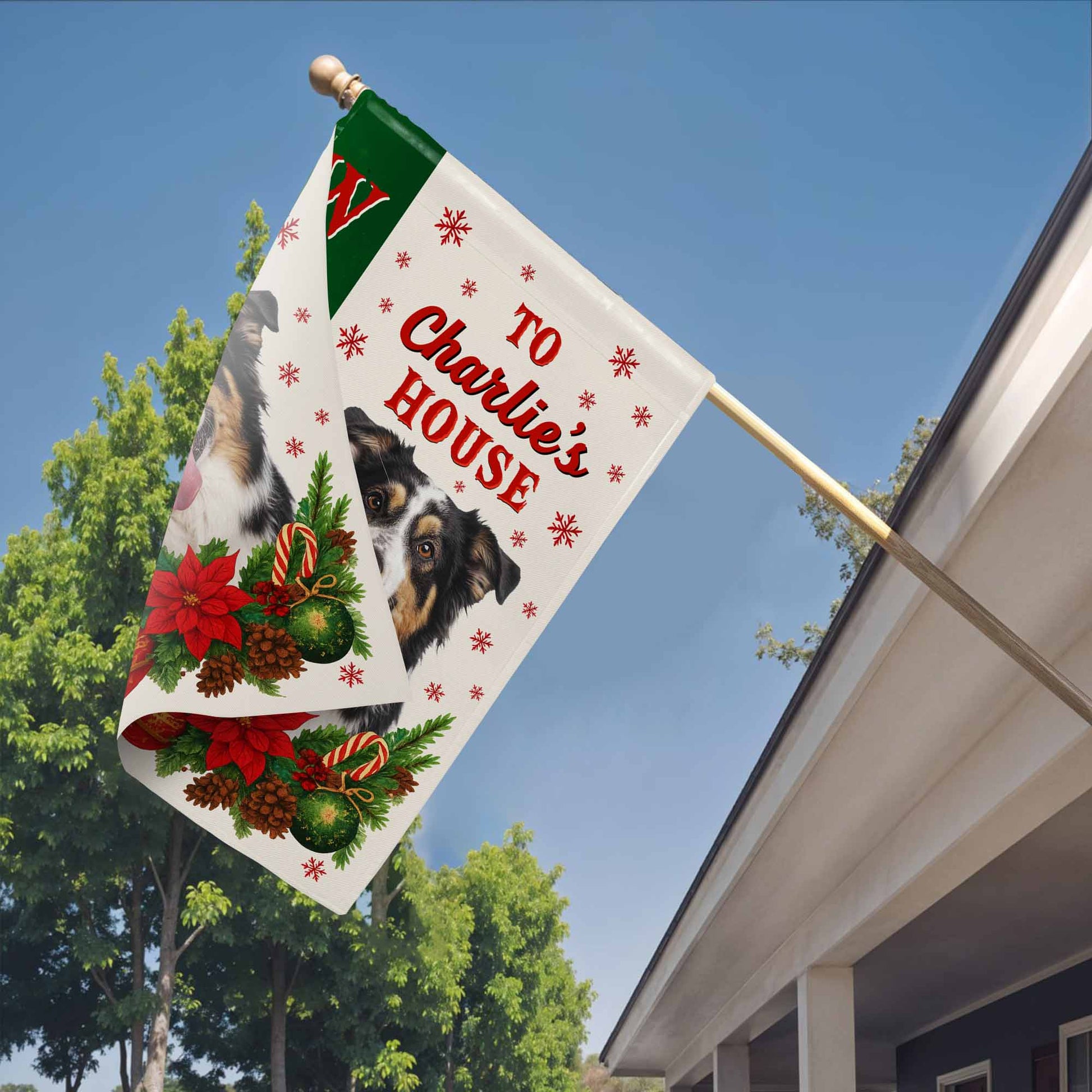 Welcome To Your Customized Holiday Home With Dog And Festive Decor