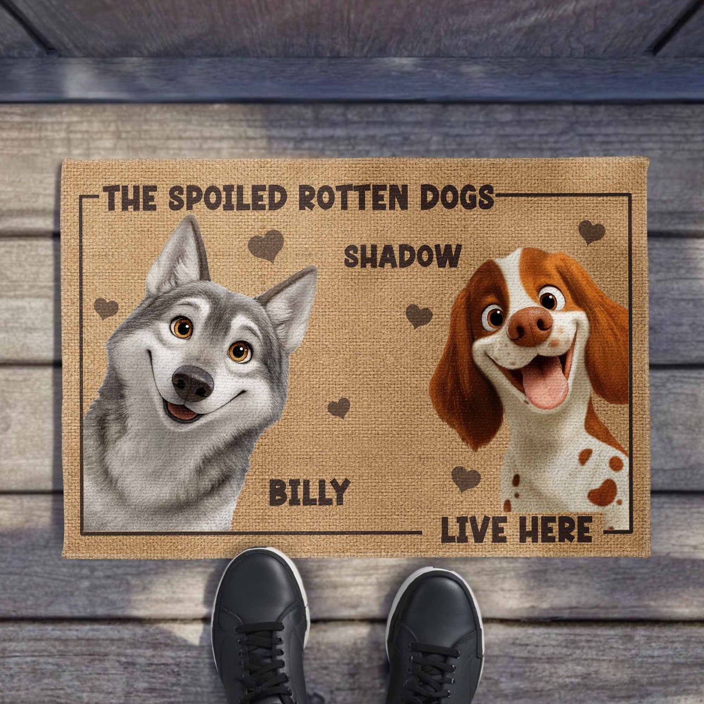 The Spoiled Rotten Dogs Live Here Doormat