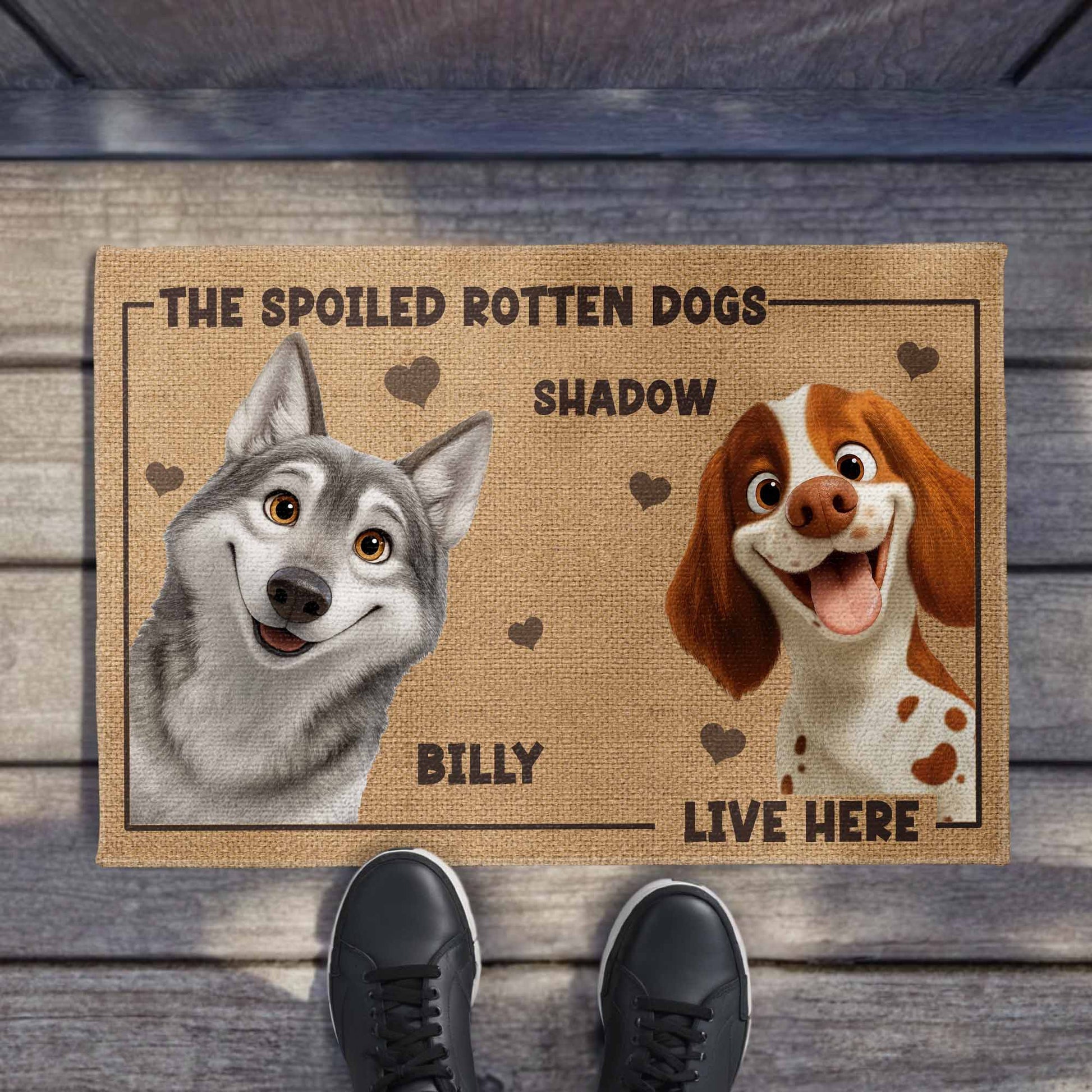 The Spoiled Rotten Dogs Live Here Doormat