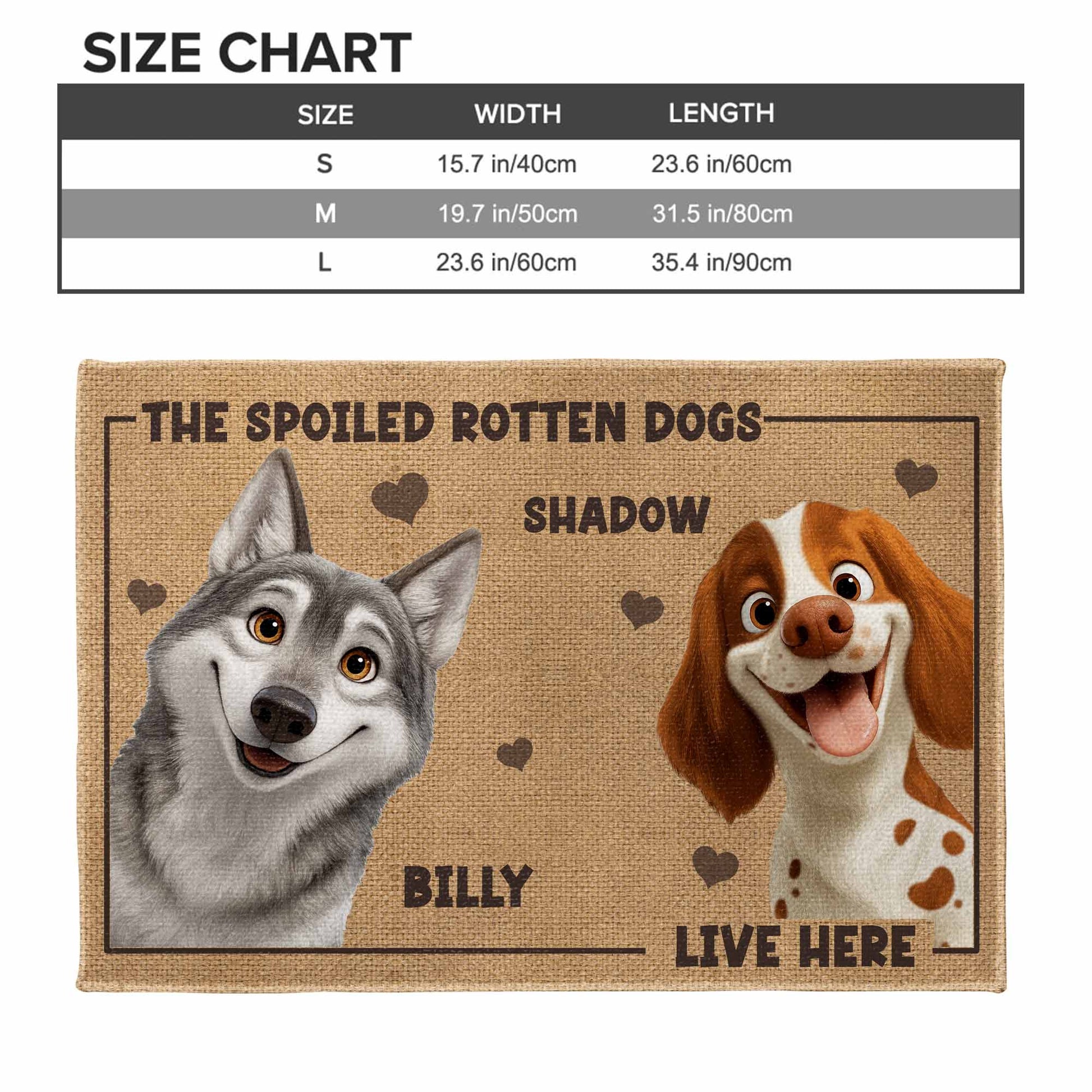 The Spoiled Rotten Dogs Live Here Doormat