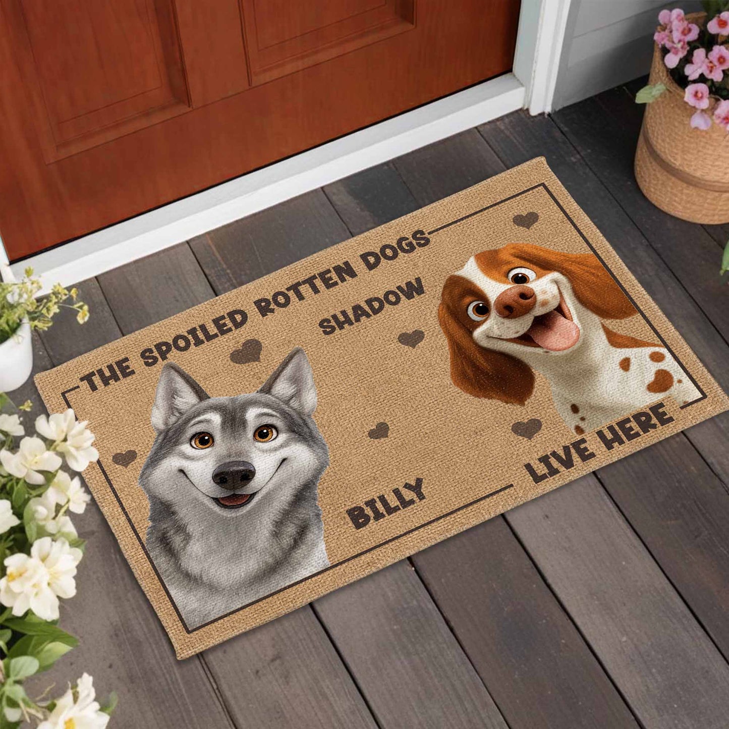 The Spoiled Rotten Dogs Live Here Doormat