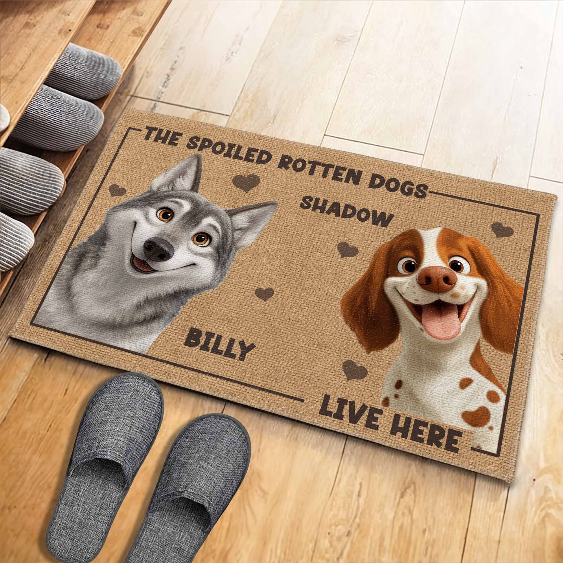 The Spoiled Rotten Dogs Live Here Doormat