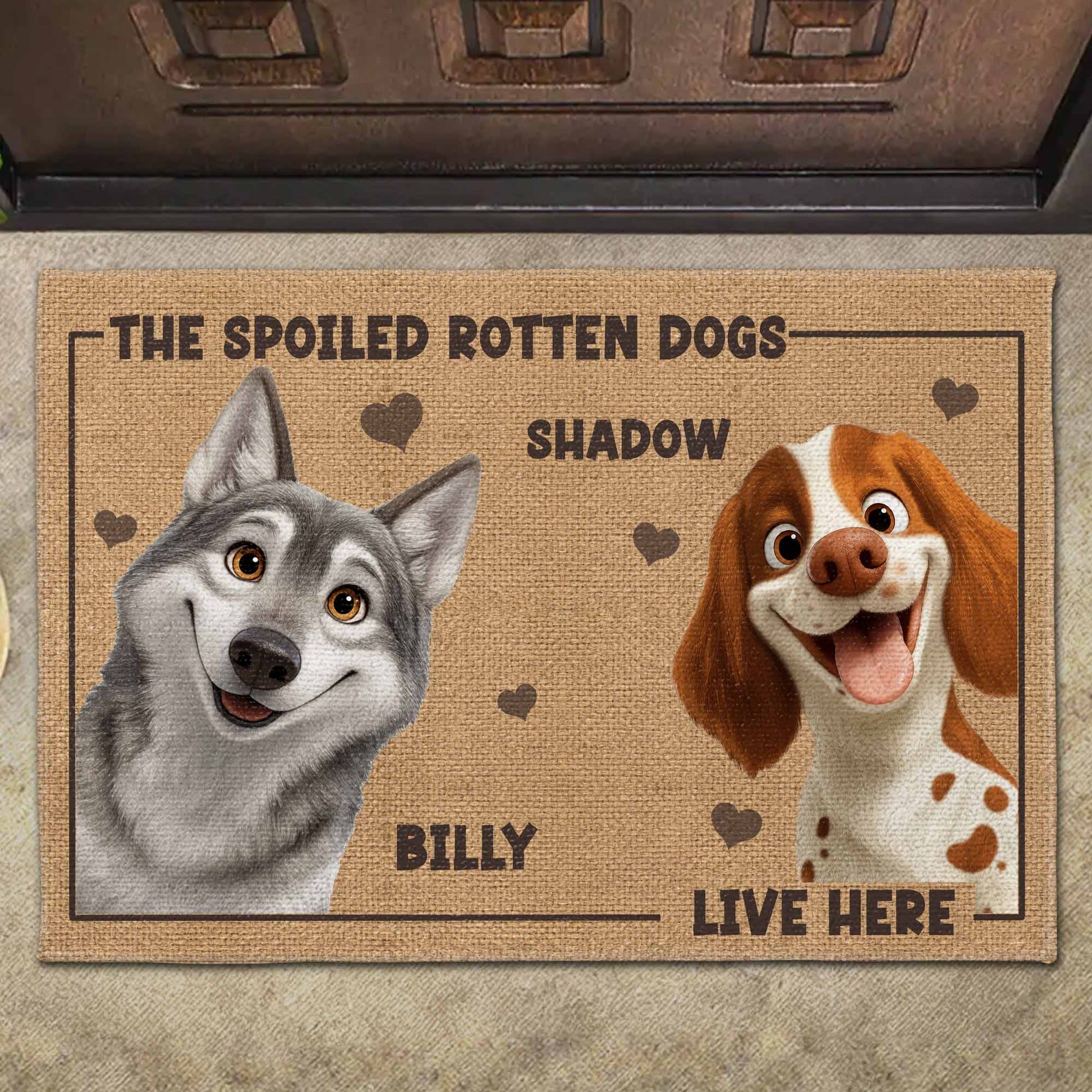 The Spoiled Rotten Dogs Live Here Doormat