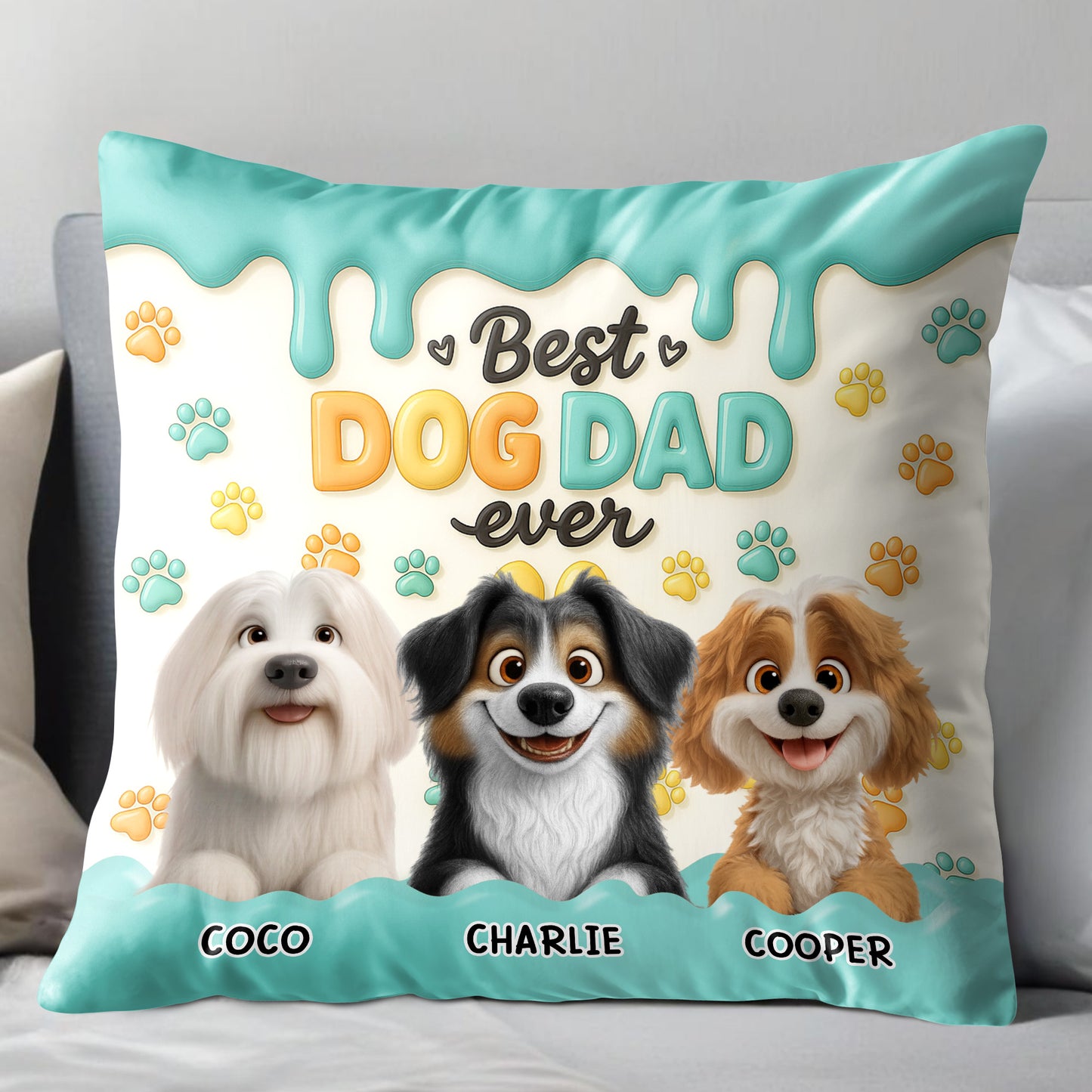 Best Dog Mom Ever With Cute Paw Prints