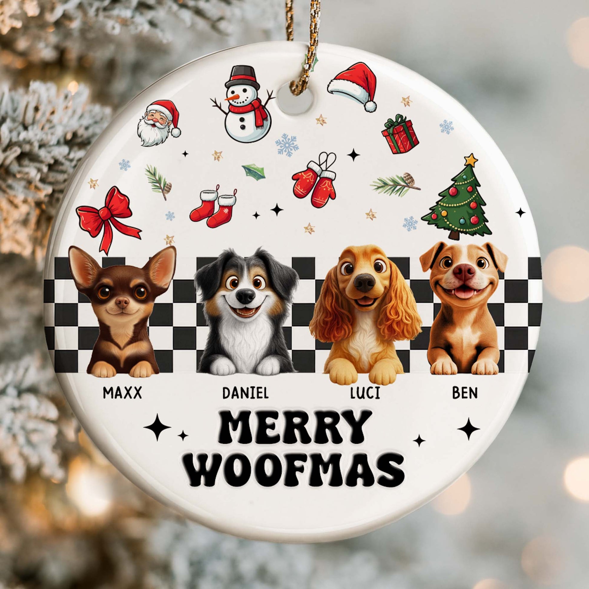 Merry Woofmas With Dogs And Christmas Cheer