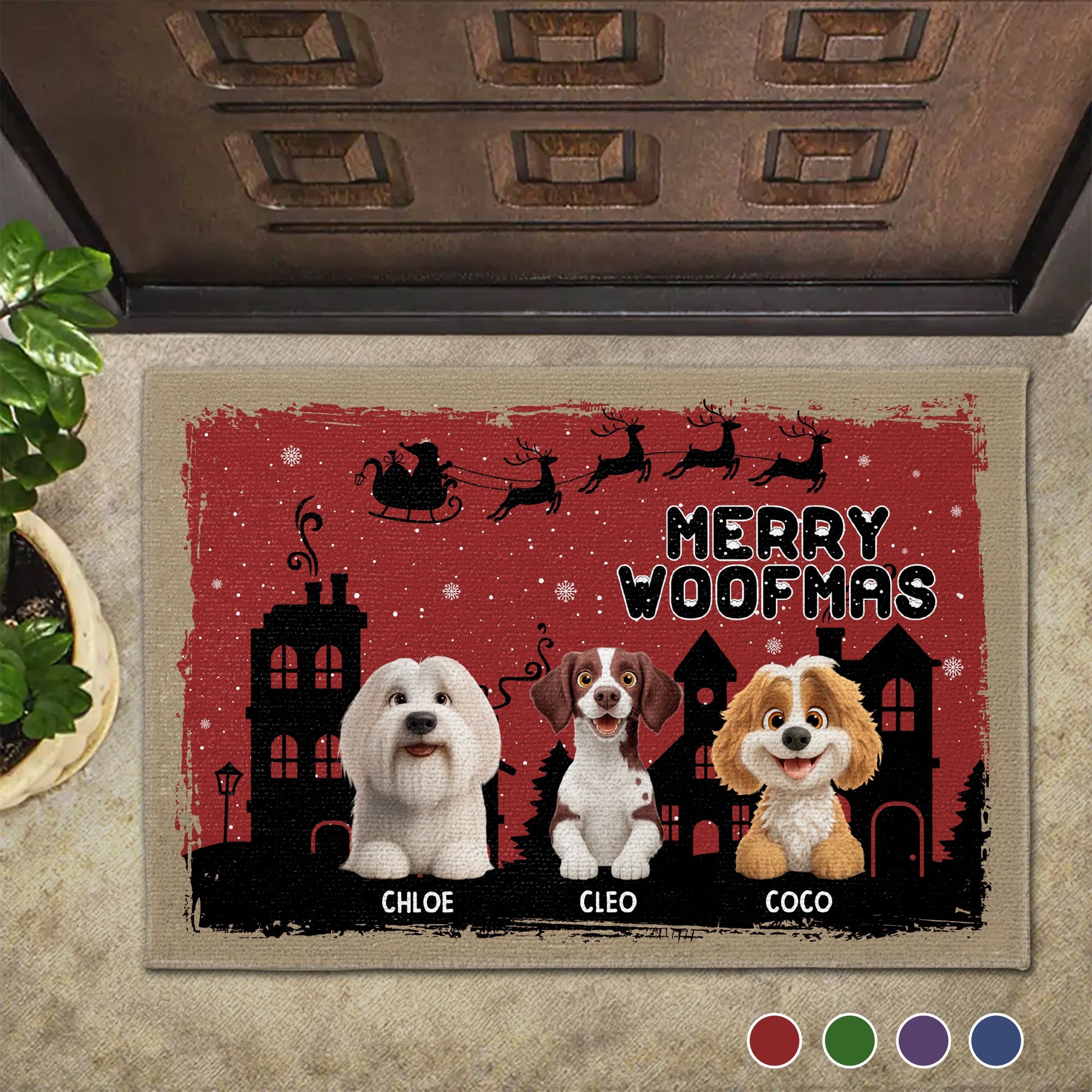 Merry Woofmas With Dogs and Holiday Themes