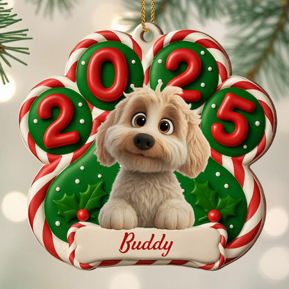 Customize Your Festive Dog Ornament