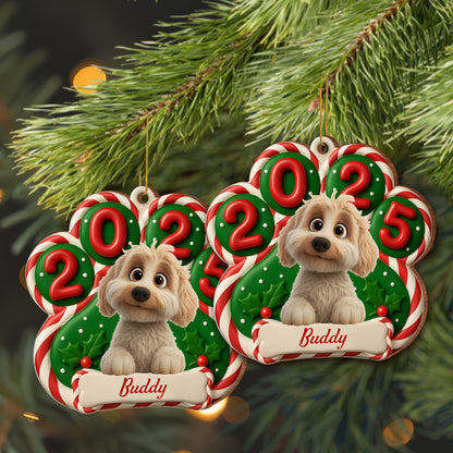 Customize Your Festive Dog Ornament