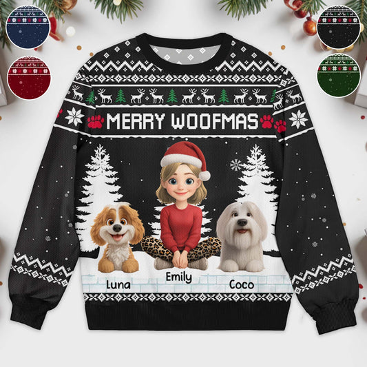 Merry Woofmas Christmas Hat and Snow