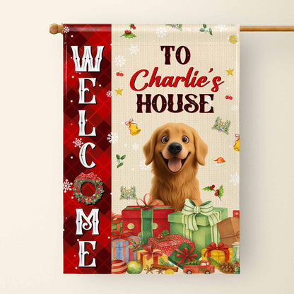 Welcome To Your New Home With Festive Gifts And Dog