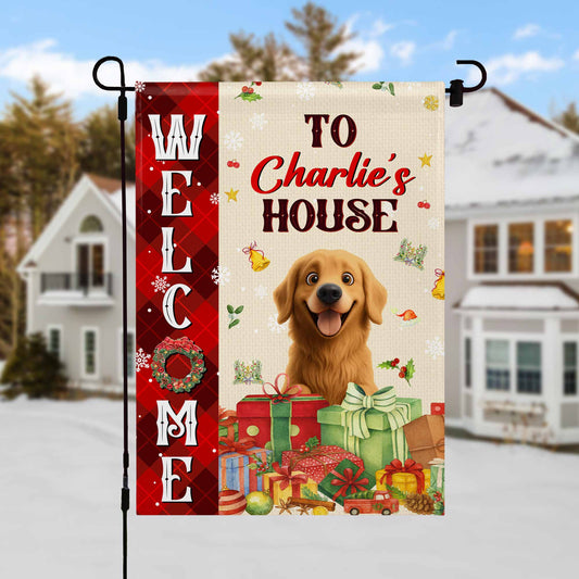 Welcome To Your New Home With Festive Gifts And Dog