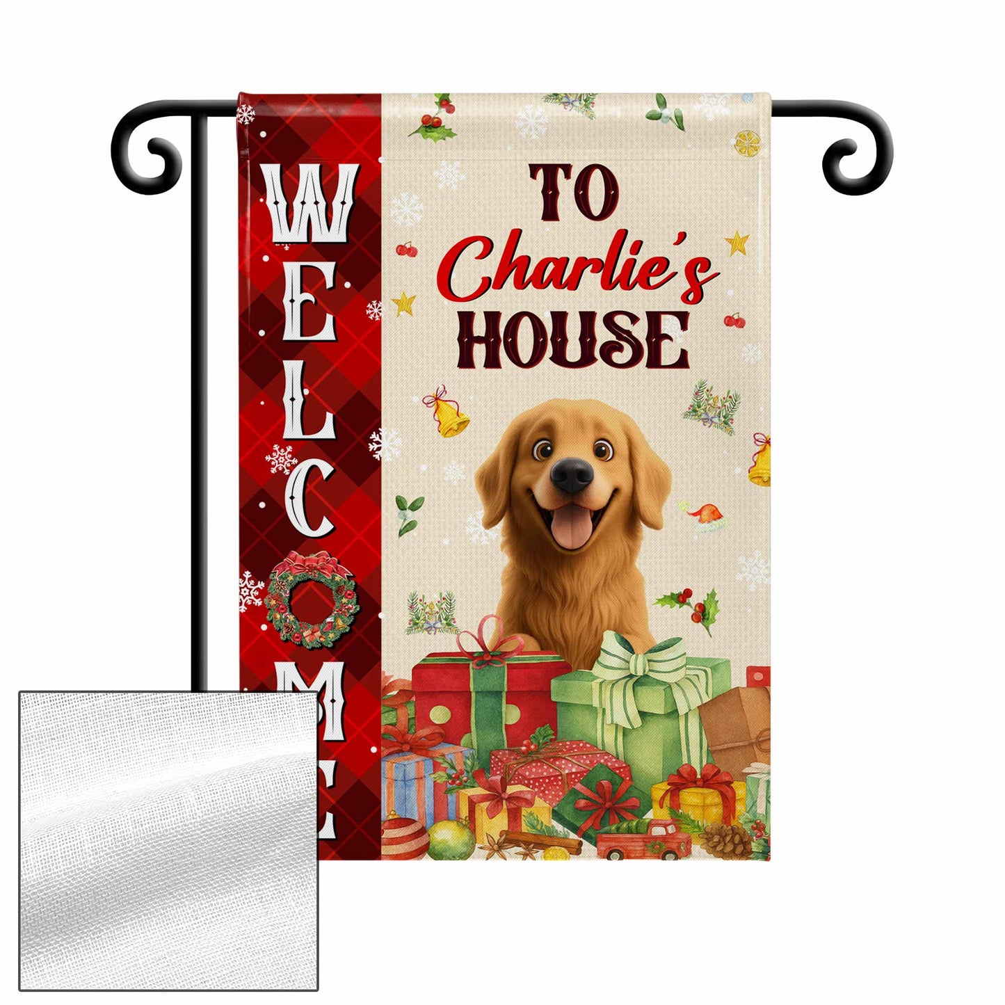 Welcome To Your New Home With Festive Gifts And Dog
