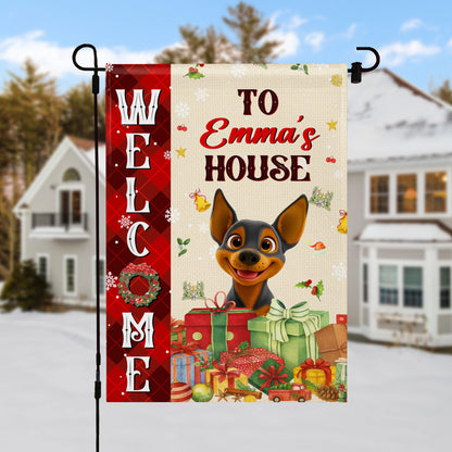Welcome To Your New Home With Festive Gifts And Dog
