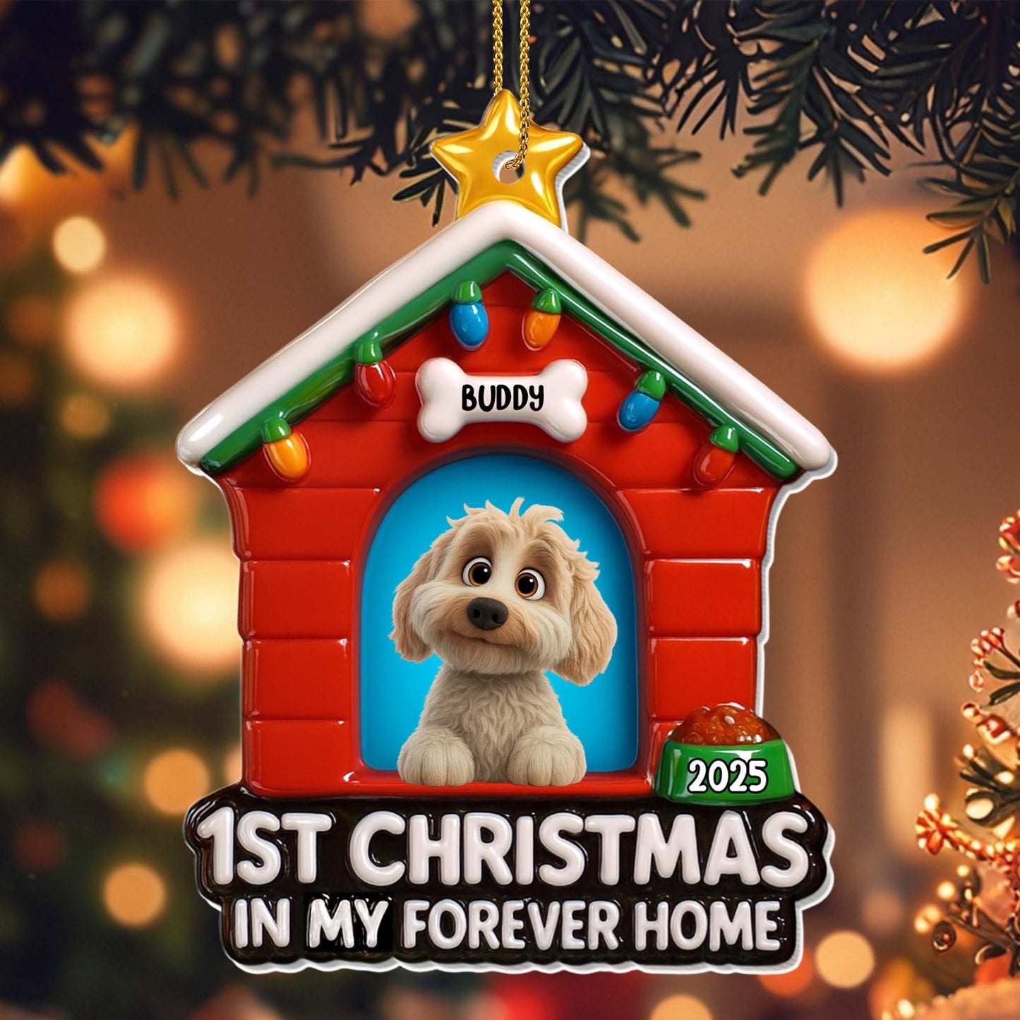 1st Christmas In My Forever Home, Dog Ornament