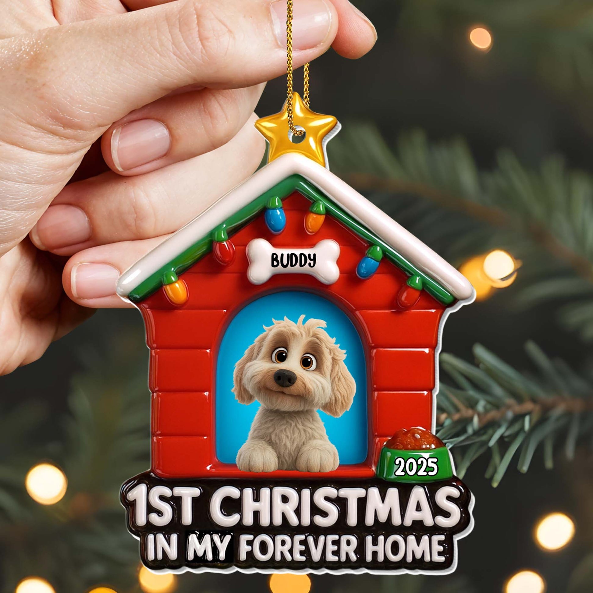 1st Christmas In My Forever Home, Dog Ornament