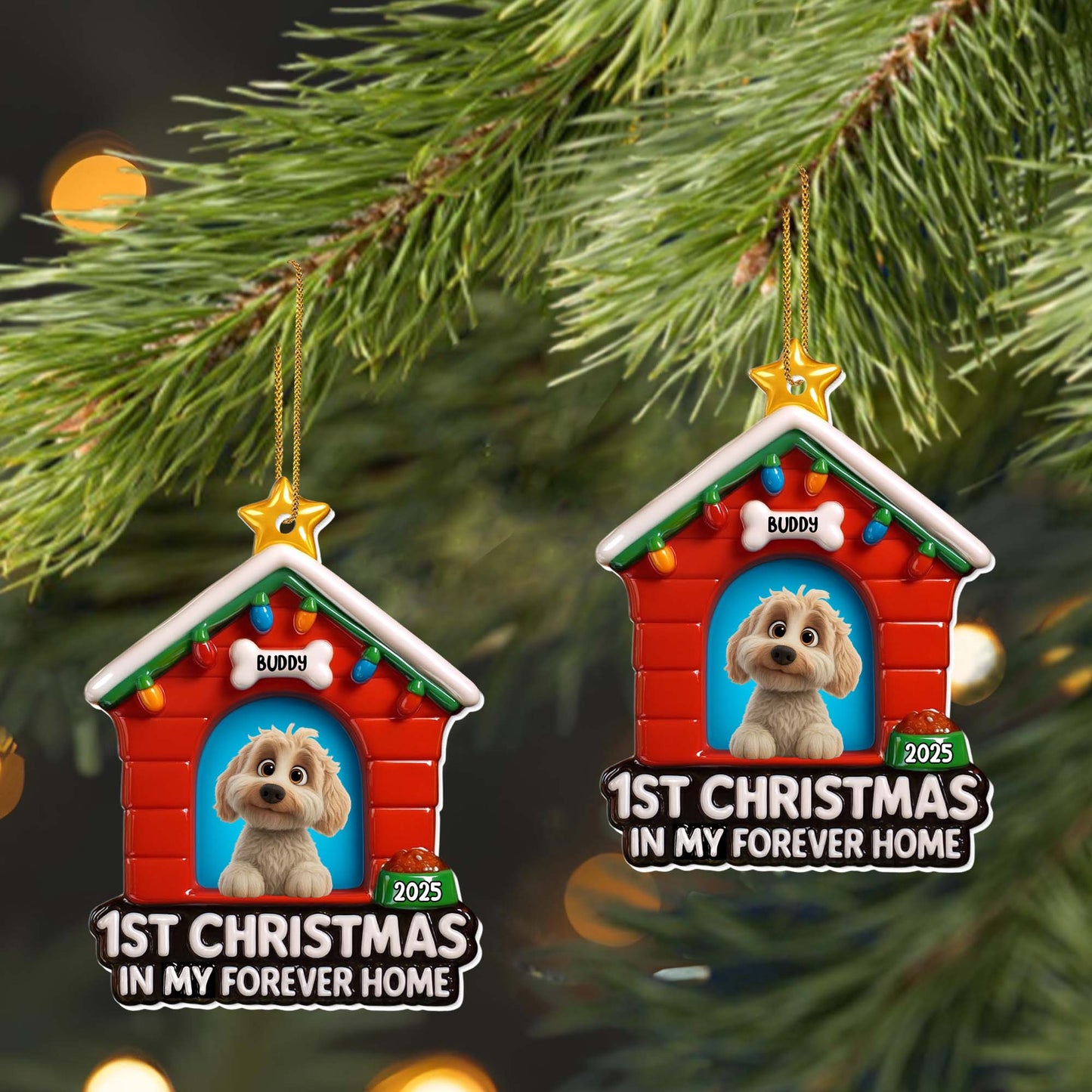 1st Christmas In My Forever Home, Dog Ornament