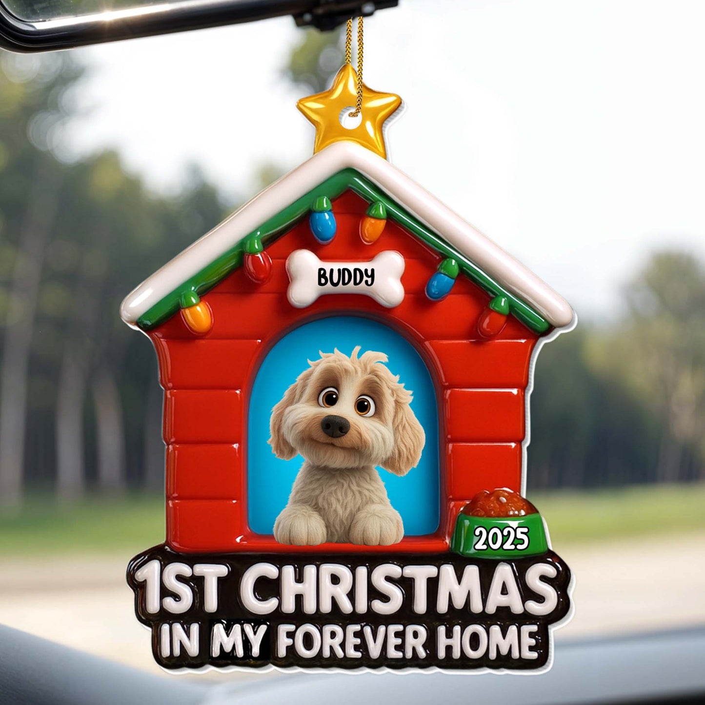 1st Christmas In My Forever Home, Dog Ornament