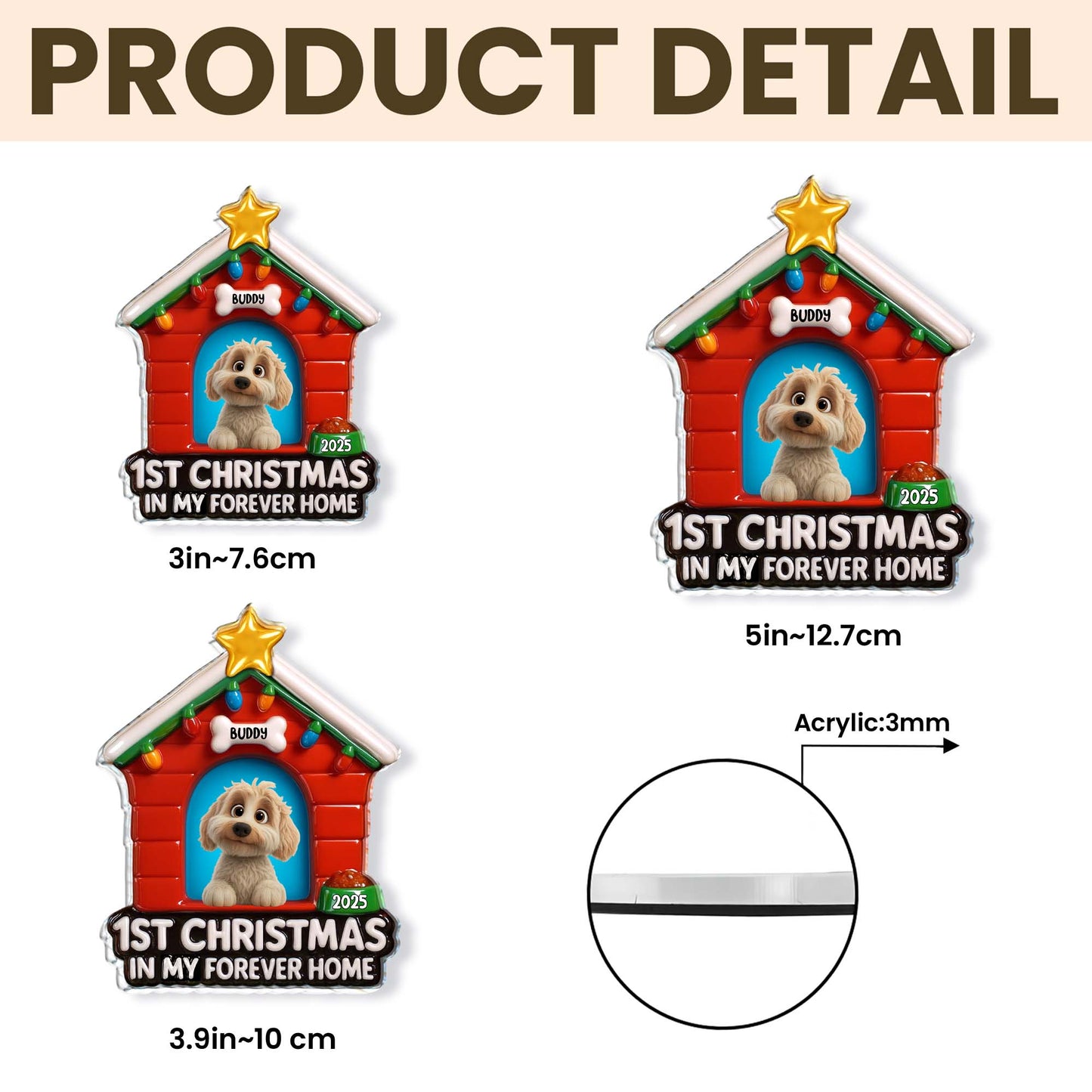 1st Christmas In My Forever Home, Dog House With Lights