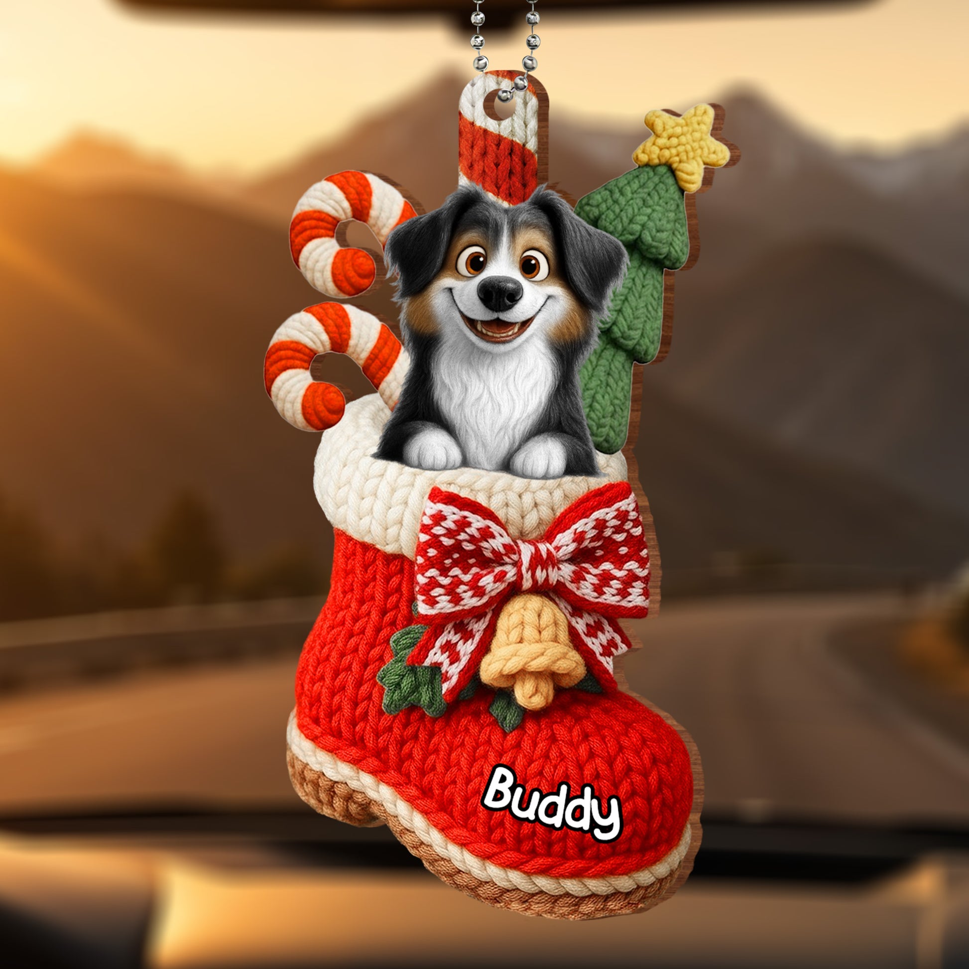 Celebrate A Joyous Christmas With Dog In Festive Stocking