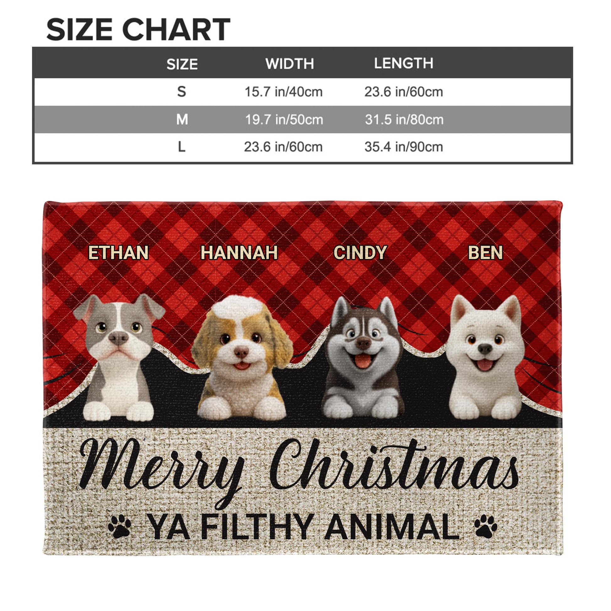 Merry Christmas Ya Filthy Animal With Cute Dogs