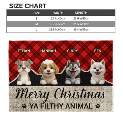 Merry Christmas Ya Filthy Animal With Cute Dogs