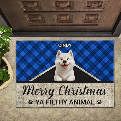 Merry Christmas Ya Filthy Animal With Cute Dogs