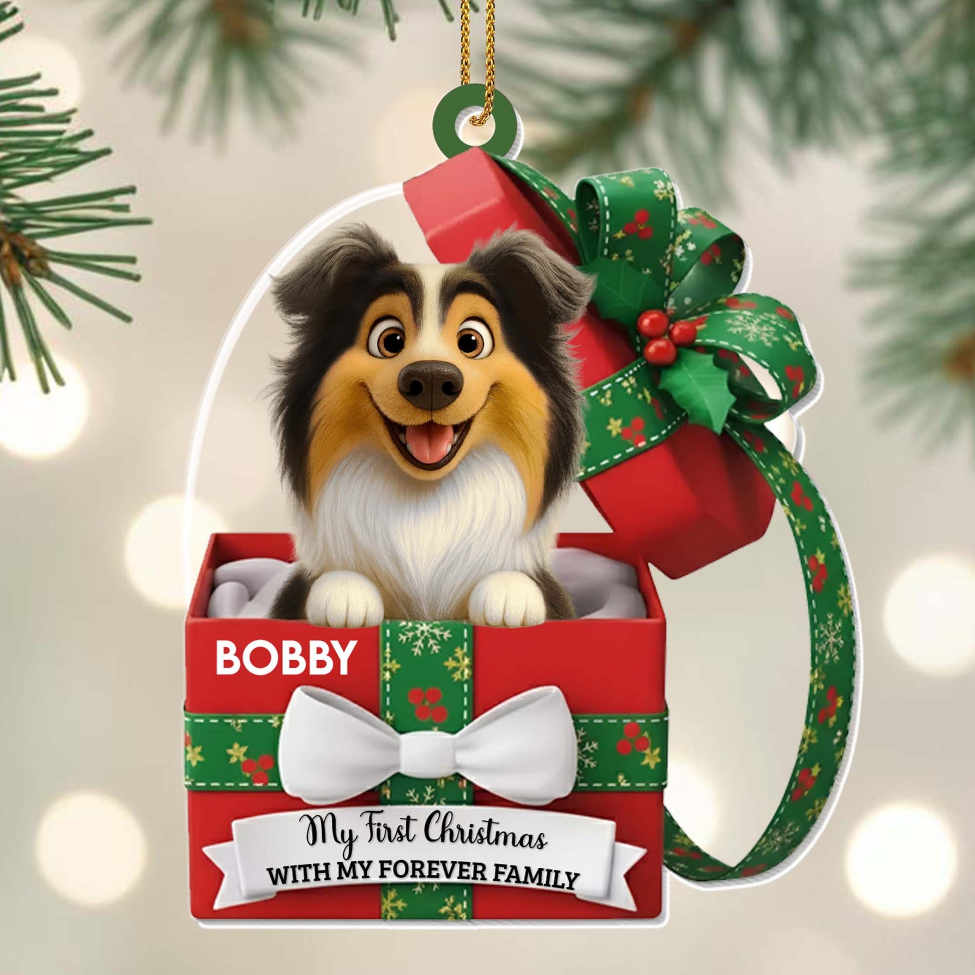 My First Christmas, Dog and Gift Boxes