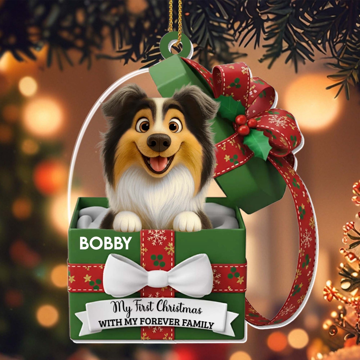 My First Christmas, Dog and Gift Boxes