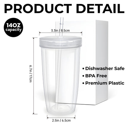 Celebrate Friendship With Beach And Palm Trees - Personalized Custom Plastic Tumbler - BST487_PTUM