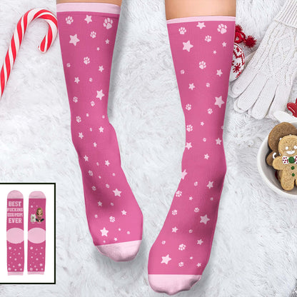 Best Dog Mom Ever With Paws And Stars