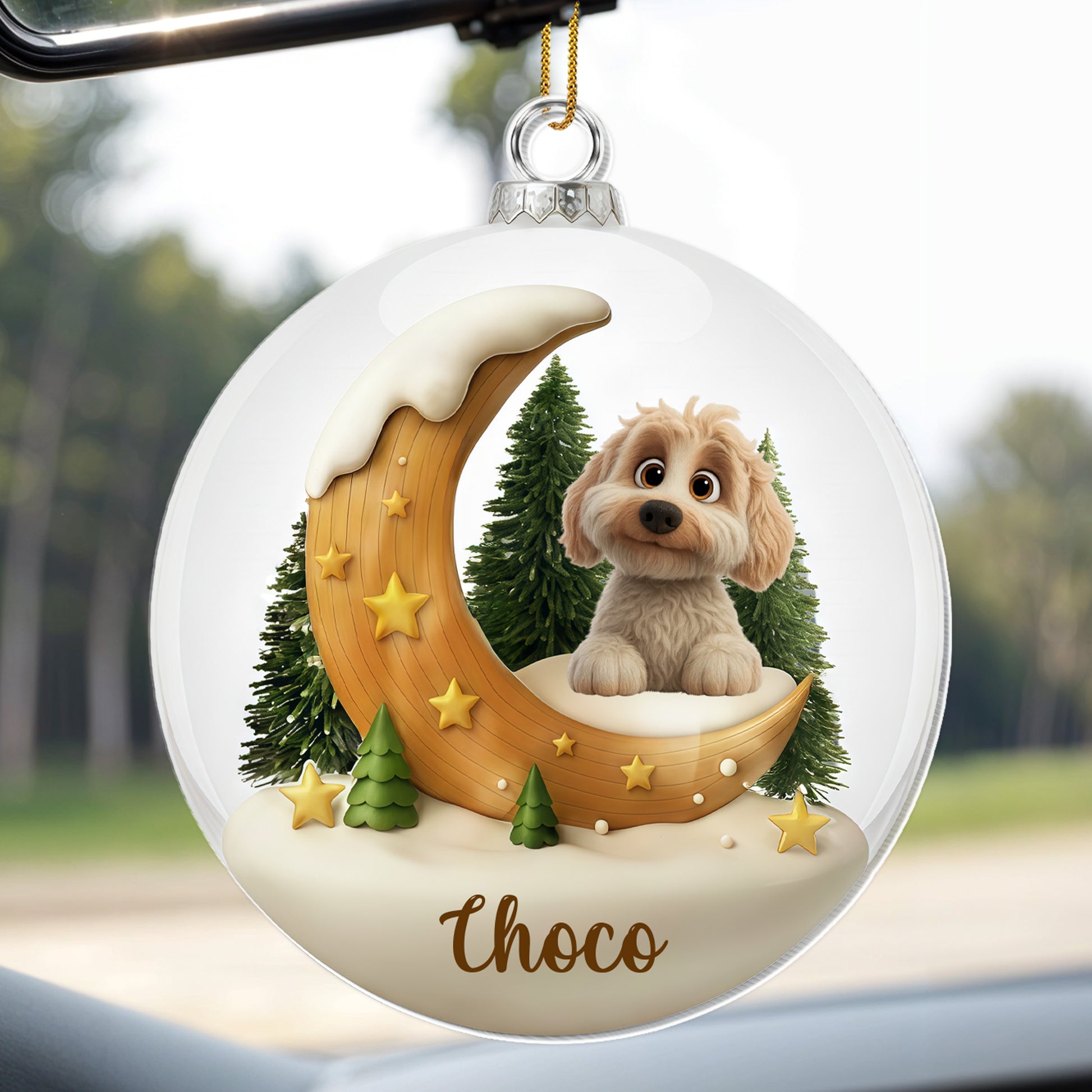 Celebrate Your Furry Friend With Dog And Moon Design