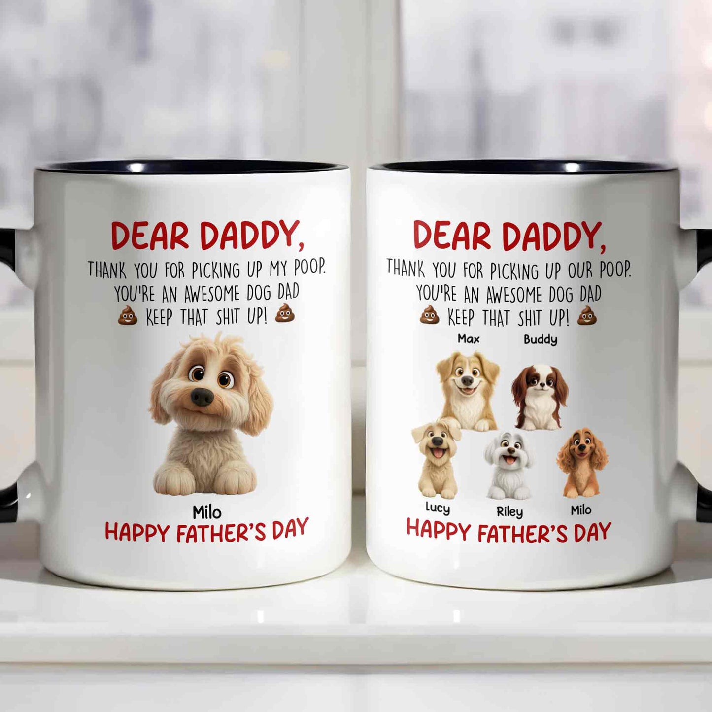 Dear Daddy Thank You For Picking Up My Poop Dog Dad