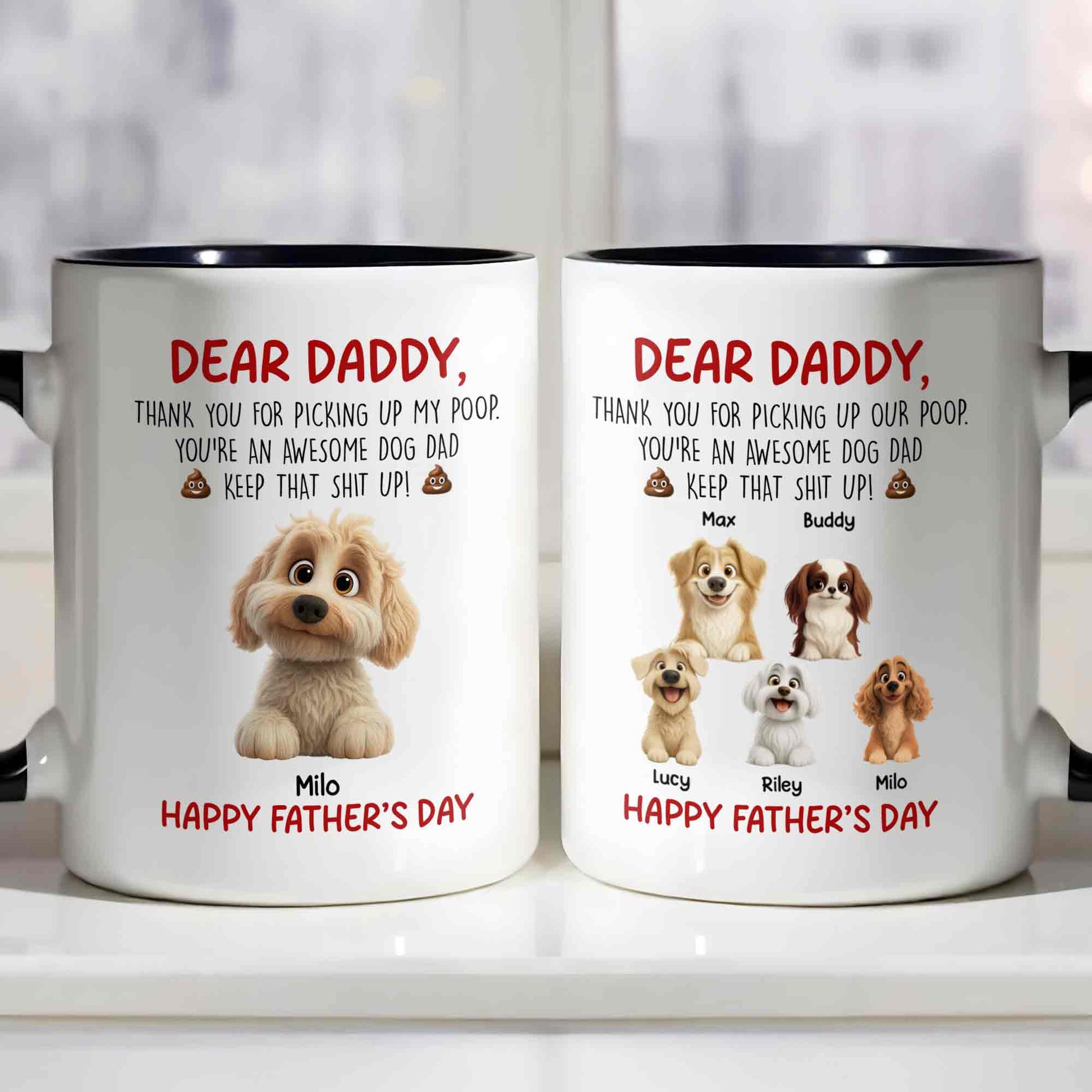 Dear Daddy Thank You For Picking Up My Poop Dog Dad