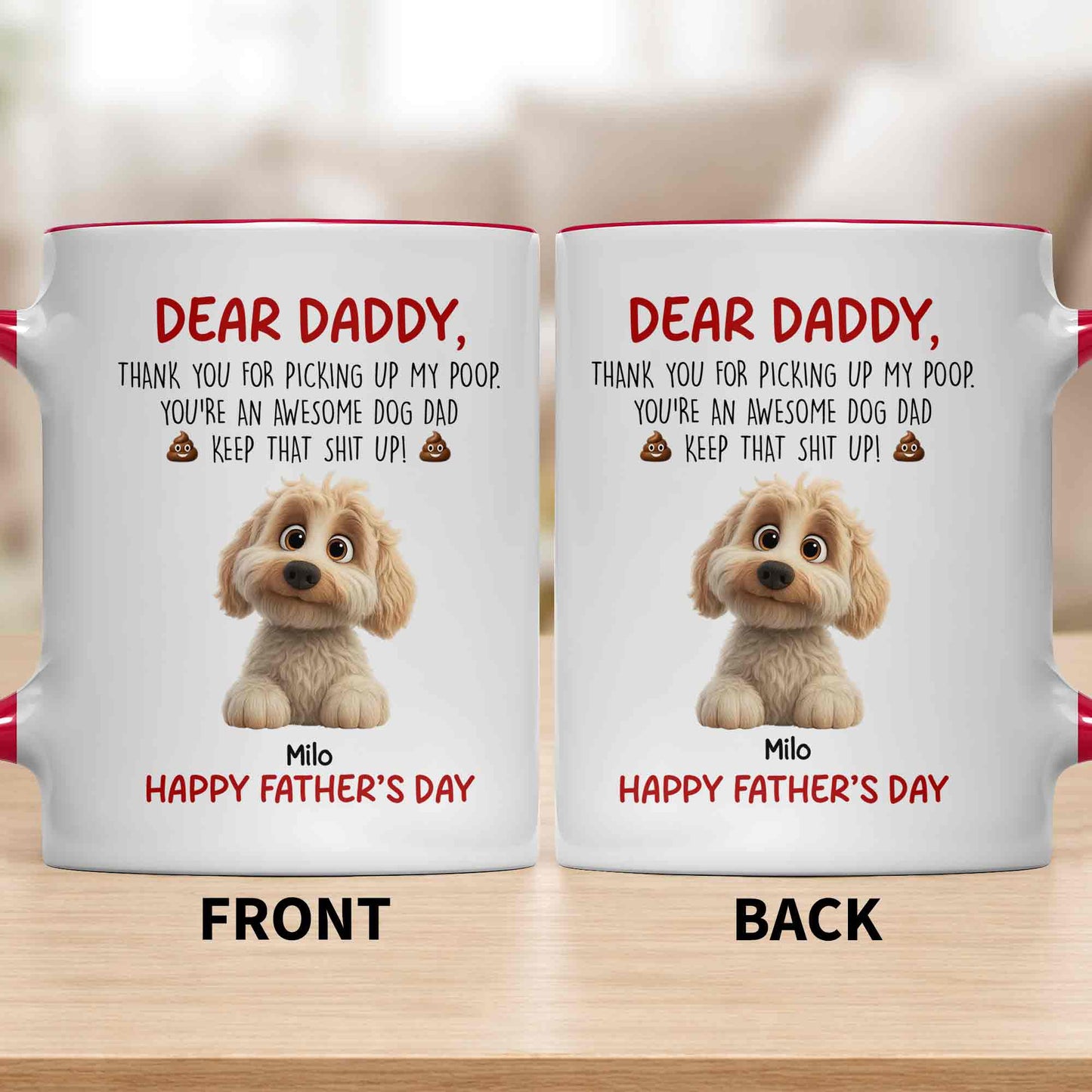 Dear Daddy Thank You For Picking Up My Poop Dog Dad