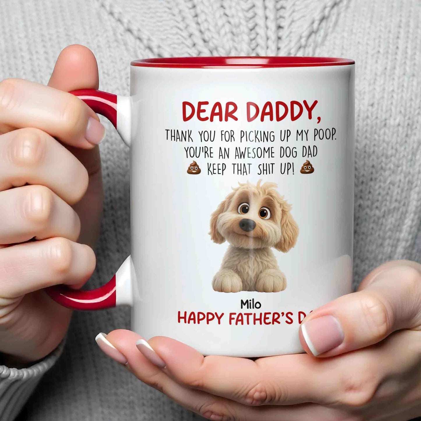 Dear Daddy Thank You For Picking Up My Poop Dog Dad