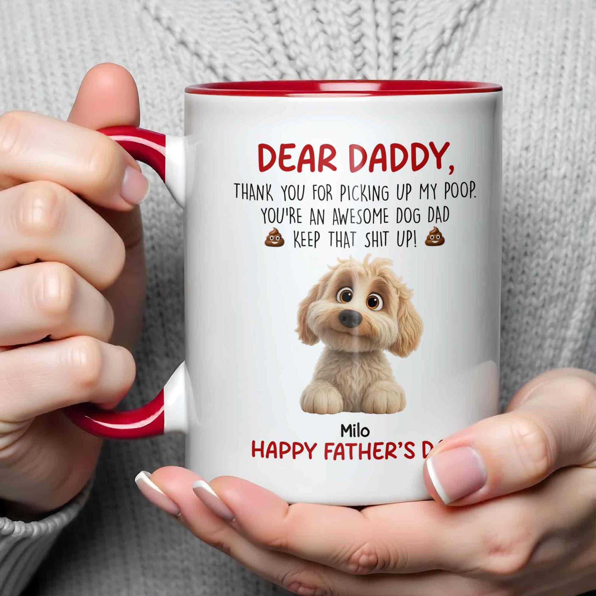 Dear Daddy Thank You For Picking Up My Poop Dog Dad