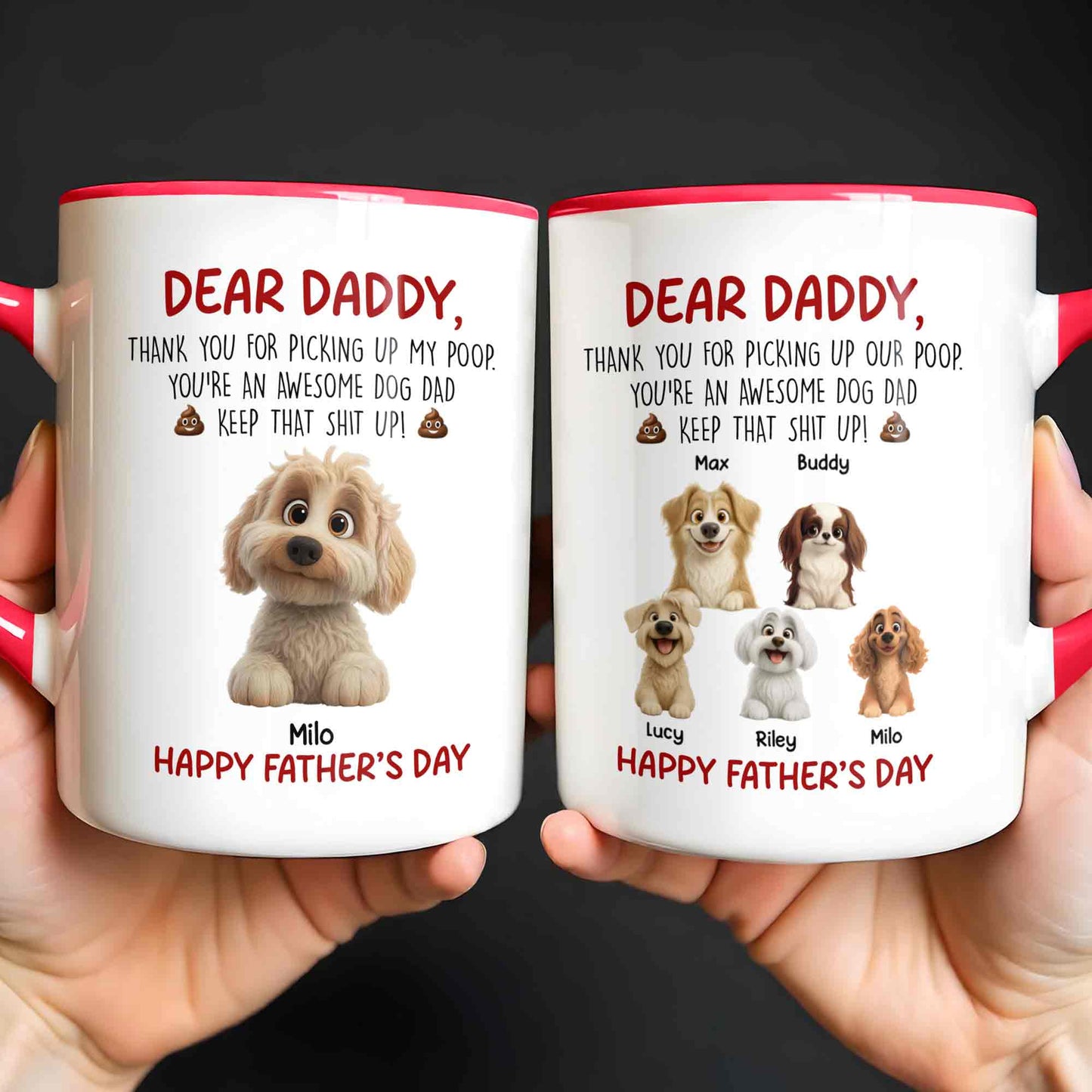 Dear Daddy Thank You For Picking Up My Poop Dog Dad