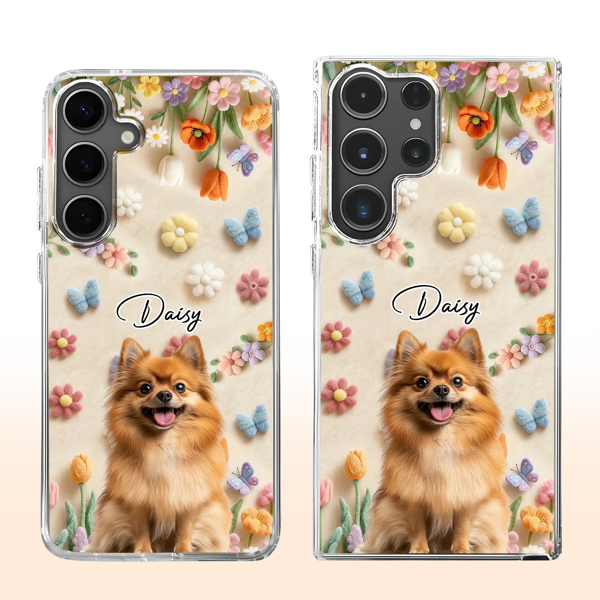 Daisy And Colorful Flowers And Butterflies Design