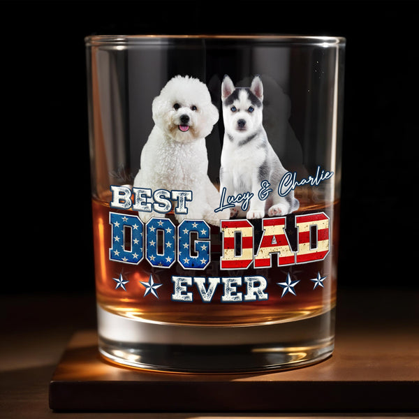 Best Dog Dad Ever With American Flag Dogs