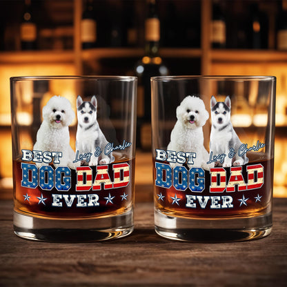 Best Dog Dad Ever With American Flag Dogs