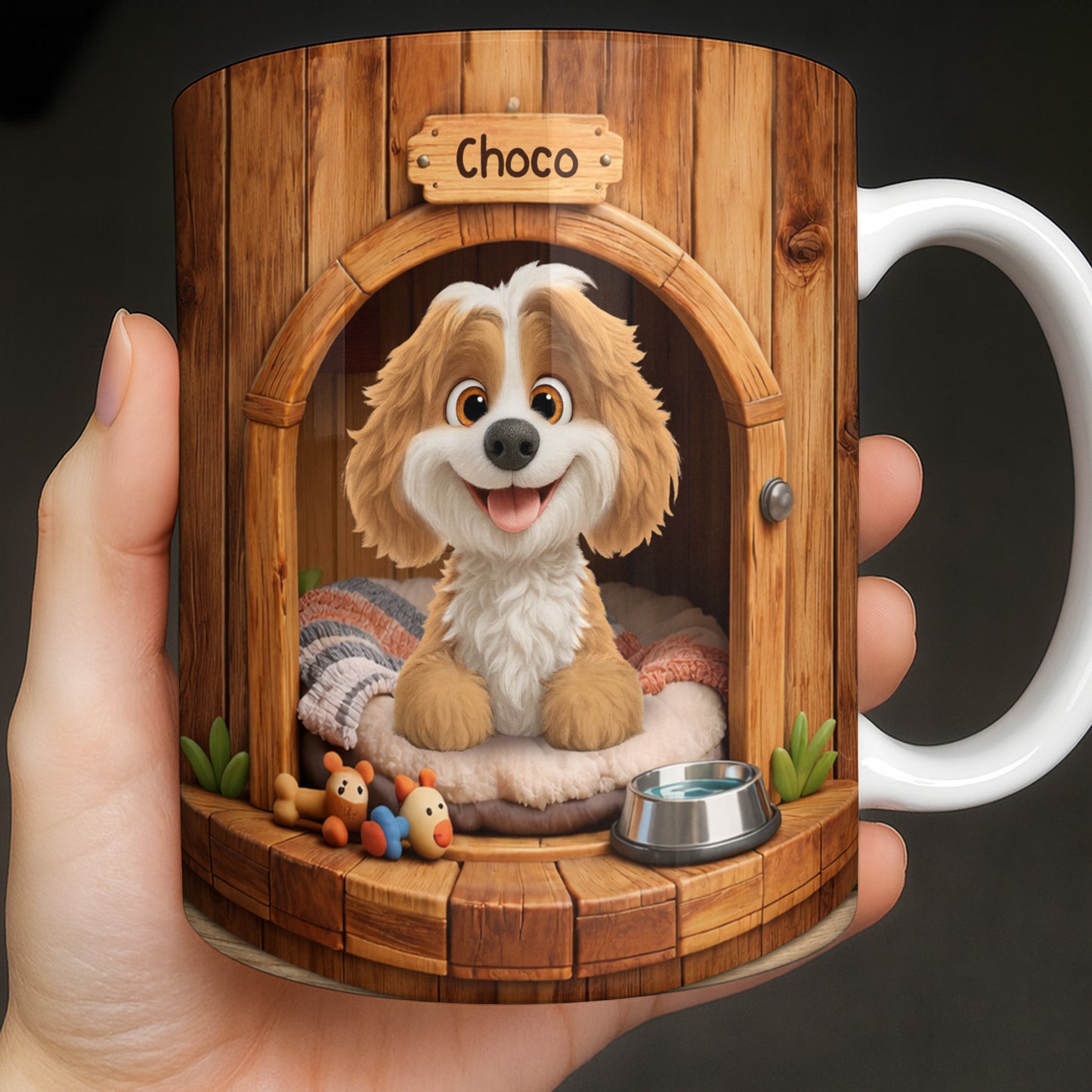 Choco, Cute Dog In A Cozy Dog House