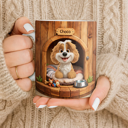 Choco, Cute Dog In A Cozy Dog House