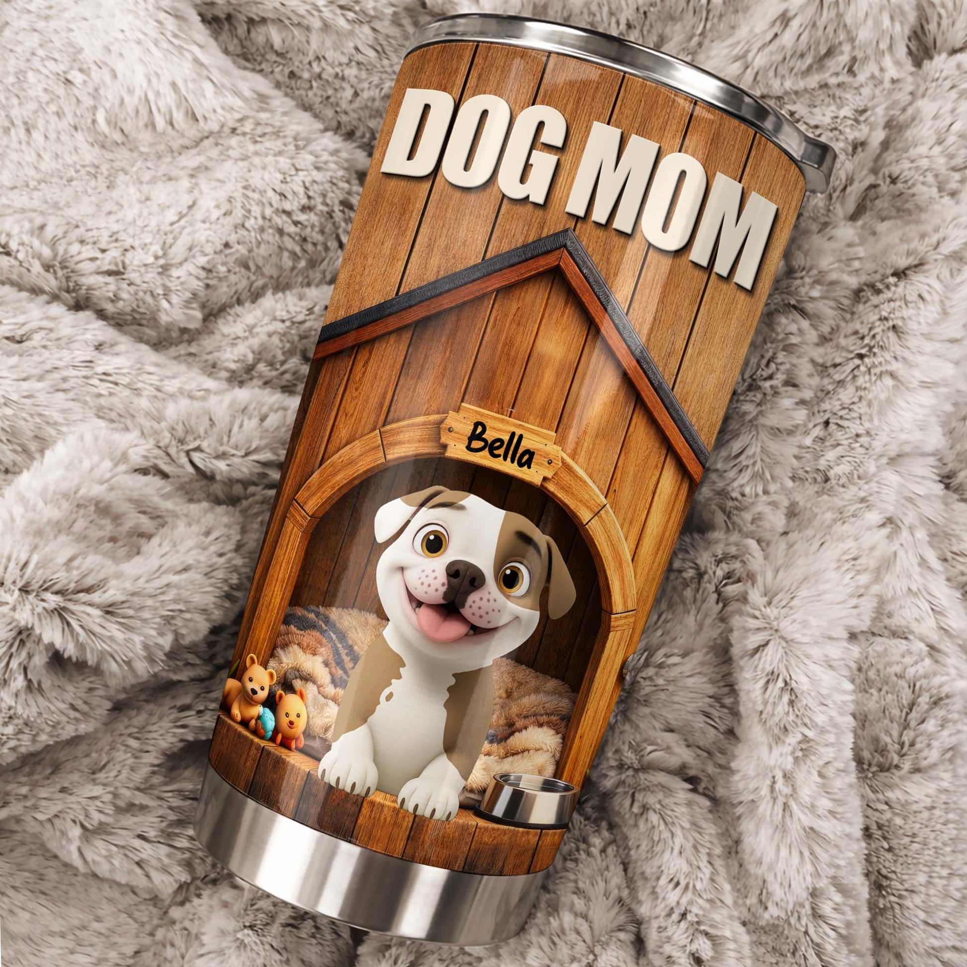 Dog Mom Personalized Dog House And Puppy Design
