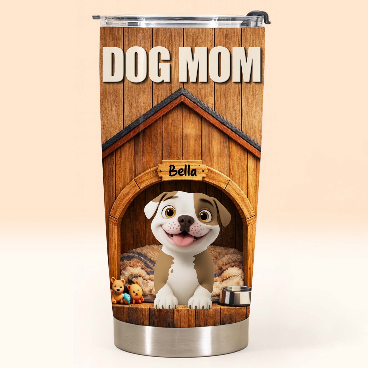 Dog Mom Personalized Dog House And Puppy Design