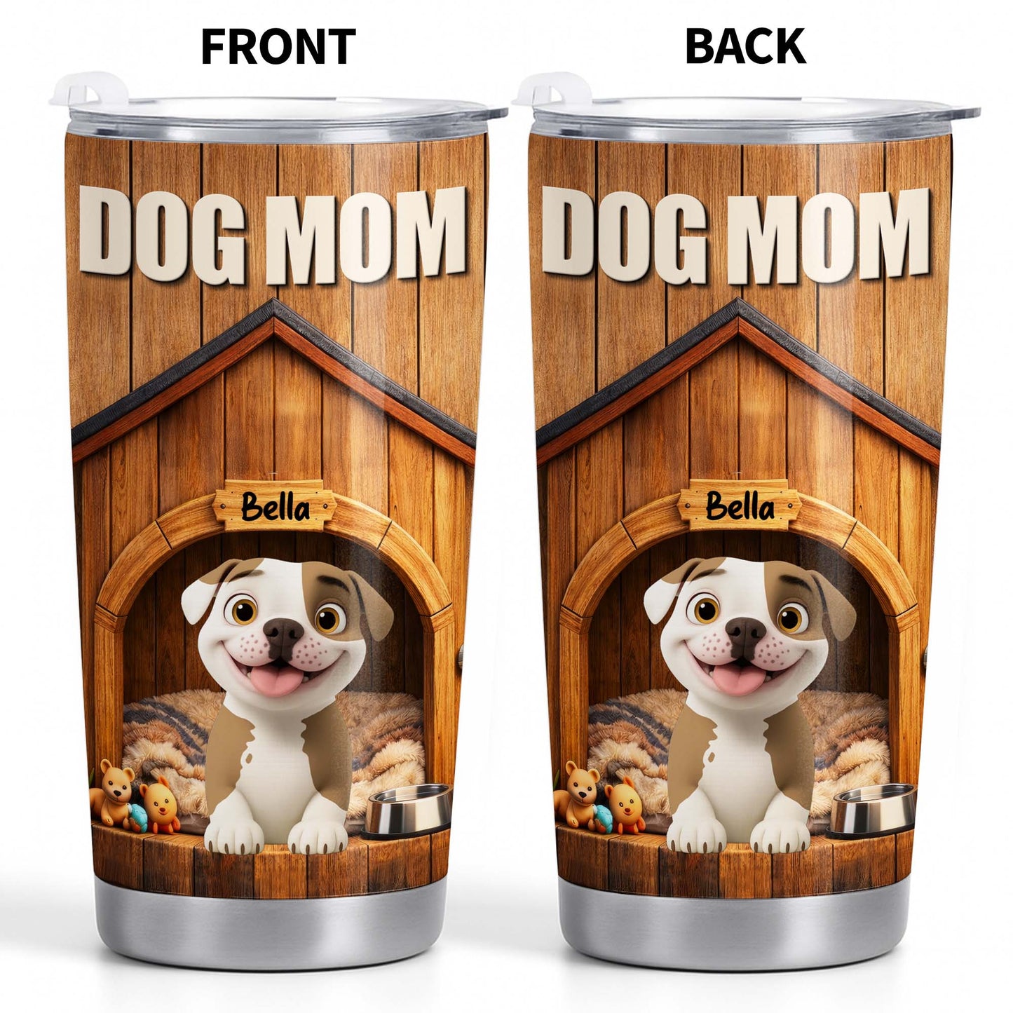 Dog Mom Personalized Dog House And Puppy Design